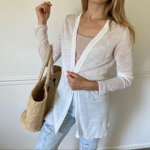 White Cardigan, LOFT, Small
